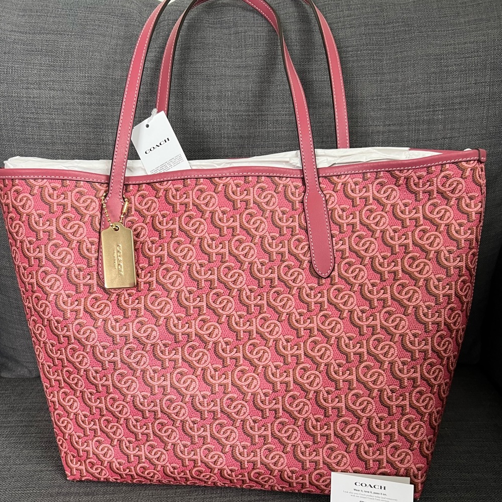 NWT COACH MONOGRAM CITY TOTE HANDBAG SHOULDER BAG